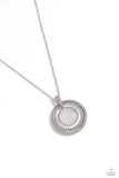 Cats Eye Couture - White Necklace - Paparazzi Accessories Necklace Bedazzle Me Pretty Mobile Fashion Boutique