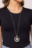 Cats Eye Couture - White Necklace - Paparazzi Accessories Necklace Bedazzle Me Pretty Mobile Fashion Boutique