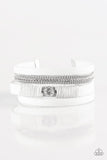 Catwalk Craze - White Bracelet - Paparazzi Accessories Bracelet Bedazzle Me Pretty Mobile Fashion Boutique