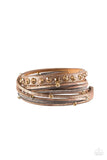 CATWALK It Off - Brown Bracelet - Paparazzi Accessories Bracelet Bedazzle Me Pretty Mobile Fashion Boutique