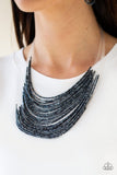 Catwalk Queen - Blue Necklace - Paparazzi Accessories Necklace Bedazzle Me Pretty Mobile Fashion Boutique