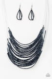 Catwalk Queen - Blue Necklace - Paparazzi Accessories Necklace Bedazzle Me Pretty Mobile Fashion Boutique