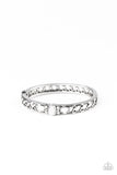 Caught In The Cross HEIRS - White Bracelet - Paparazzi Accessories Bracelet Bedazzle Me Pretty Mobile Fashion Boutique