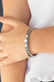 Caught In The Cross HEIRS - White Bracelet - Paparazzi Accessories Bracelet Bedazzle Me Pretty Mobile Fashion Boutique
