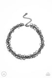 Cause a Commotion - Black Necklace - Paparazzi Accessories Necklace Bedazzle Me Pretty Mobile Fashion Boutique