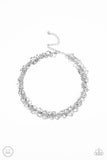 Cause a Commotion - Silver Necklace - Paparazzi Accessories Necklace Bedazzle Me Pretty Mobile Fashion Boutique