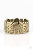 Cave Cache - Brass Bracelet - Paparazzi Accessories Bracelet Bedazzle Me Pretty Mobile Fashion Boutique