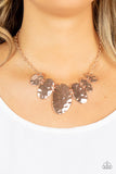 Cave Crawl - Rose Gold Necklace - Paparazzi Accessories Necklace Bedazzle Me Pretty Mobile Fashion Boutique