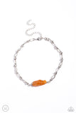Cavern Class - Orange Necklace - Paparazzi Accessories Necklace Bedazzle Me Pretty Mobile Fashion Boutique