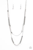 Caviar Chic - White Necklace - Paparazzi Accessories Necklace Bedazzle Me Pretty Mobile Fashion Boutique