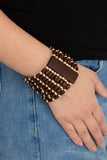 Cayman Carnival - Brown Bracelet - Paparazzi Accessories Bracelet Bedazzle Me Pretty Mobile Fashion Boutique