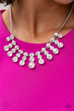 Celebrity Couture - White Necklace - Paparazzi Accessories Necklace Bedazzle Me Pretty Mobile Fashion Boutique