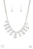 Celebrity Couture - White Necklace - Paparazzi Accessories Necklace Bedazzle Me Pretty Mobile Fashion Boutique