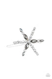 Celestial Candescence - Silver Hair Clip - Paparazzi Accessories Hair Clip Bedazzle Me Pretty Mobile Fashion Boutique