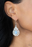 Celestial Charmer - Blue Earrings - Paparazzi Accessories Earrings Bedazzle Me Pretty Mobile Fashion Boutique