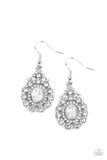Celestial Charmer  - White Earrings - Paparazzi Accessories Earrings Bedazzle Me Pretty Mobile Fashion Boutique