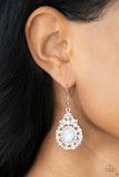 Celestial Charmer  - White Earrings - Paparazzi Accessories Earrings Bedazzle Me Pretty Mobile Fashion Boutique