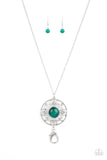 Celestial Compass - Green Lanyard - Paparazzi Accessories Lanyard Bedazzle Me Pretty Mobile Fashion Boutique