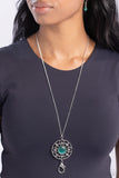 Celestial Compass - Green Lanyard - Paparazzi Accessories Lanyard Bedazzle Me Pretty Mobile Fashion Boutique