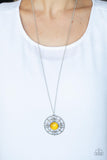 Celestial Compass - Yellow Necklace - Paparazzi Accessories Necklace Bedazzle Me Pretty Mobile Fashion Boutique