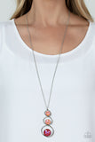 Celestial Courtier - Orange Necklace - Paparazzi Accessories Necklace Bedazzle Me Pretty Mobile Fashion Boutique