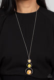 Celestial Courtier - Yellow Necklace - Paparazzi Accessories Necklace Bedazzle Me Pretty Mobile Fashion Boutique