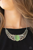Celestial Eden - Green Necklace - Paparazzi Accessories Necklace Bedazzle Me Pretty Mobile Fashion Boutique