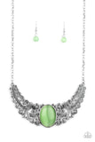 Celestial Eden - Green Necklace - Paparazzi Accessories Necklace Bedazzle Me Pretty Mobile Fashion Boutique