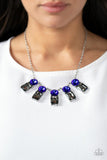 Celestial Royal - Blue Necklace - Paparazzi Accessories Necklace Bedazzle Me Pretty Mobile Fashion Boutique