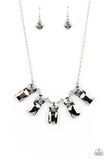 Celestial Royal - Silver Necklace - Paparazzi Accessories Necklace FS-Bedazzle Me Pretty Mobile Fashion Boutique