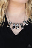 Celestial Royal - Silver Necklace - Paparazzi Accessories Necklace FS-Bedazzle Me Pretty Mobile Fashion Boutique