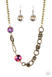 Celestially Celtic - Brass Necklace - Paparazzi Accessories Necklace Bedazzle Me Pretty Mobile Fashion Boutique