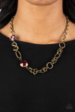 Celestially Celtic - Brass Necklace - Paparazzi Accessories Necklace Bedazzle Me Pretty Mobile Fashion Boutique