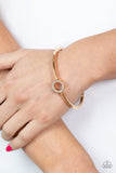 Center COUTURE - Gold Bracelet - Paparazzi Accessories Bracelet Bedazzle Me Pretty Mobile Fashion Boutique