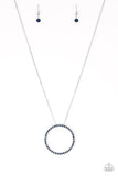 Center Of Attention - Blue Necklace - Paparazzi Accessories Necklace Bedazzle Me Pretty Mobile Fashion Boutique