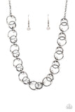 Center of My Universe - Black Necklace - Paparazzi Accessories Necklace Bedazzle Me Pretty Mobile Fashion Boutique