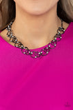 Center of My Universe - Black Necklace - Paparazzi Accessories Necklace Bedazzle Me Pretty Mobile Fashion Boutique