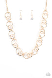 Center of My Universe - Gold Necklace - Paparazzi Accessories Necklace Bedazzle Me Pretty Mobile Fashion Boutique