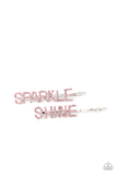 Center of the SPARKLE-verse - Pink Hair Clip - Paparazzi Accessories Hair Clip Bedazzle Me Pretty Mobile Fashion Boutique