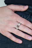 Center Stage Celebrity - Brown Ring - Paparazzi Accessories Ring Bedazzle Me Pretty Mobile Fashion Boutique