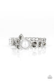 Center Stage Celebrity - Silver Ring - Paparazzi Accessories Ring Bedazzle Me Pretty Mobile Fashion Boutique