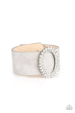 Center Stage Starlet - Silver Bracelet - Paparazzi Accessories Bracelet Bedazzle Me Pretty Mobile Fashion Boutique