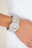 Center Stage Starlet - Silver Bracelet - Paparazzi Accessories Bracelet Bedazzle Me Pretty Mobile Fashion Boutique