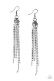 Center Stage Status - Black Earrings - Paparazzi Accessories Earrings Bedazzle Me Pretty Mobile Fashion Boutique