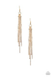 Center Stage Status - Gold Earrings - Paparazzi Accessories Earrings Bedazzle Me Pretty Mobile Fashion Boutique