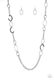 Chain Cadence - Black Necklace - Paparazzi Accessories Necklace Bedazzle Me Pretty Mobile Fashion Boutique