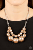 Challenge Accepted - Brown Necklace - Paparazzi Accessories Necklace Bedazzle Me Pretty Mobile Fashion Boutique