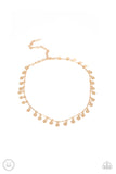 Champagne Catwalk - Gold Necklace - Paparazzi Accessories Necklace Bedazzle Me Pretty Mobile Fashion Boutique