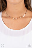 Champagne Catwalk - Gold Necklace - Paparazzi Accessories Necklace Bedazzle Me Pretty Mobile Fashion Boutique