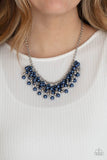 Champagne Dreams - Blue Necklace - Paparazzi Accessories Necklace Bedazzle Me Pretty Mobile Fashion Boutique
